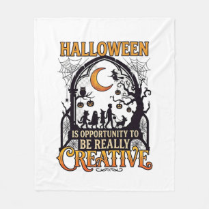 Manta Polar Silueta Creativa de Halloween Niños Luna Creciente