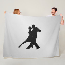 Manta Polar Silueta de bailarines de Tango 2 Plata