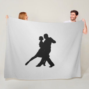 Manta Polar Silueta de bailarines de Tango 2 Plata