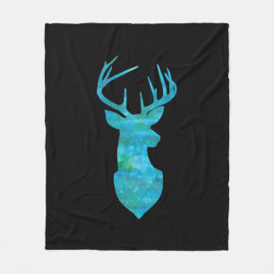 Manta Polar Silueta de deer de color azul
