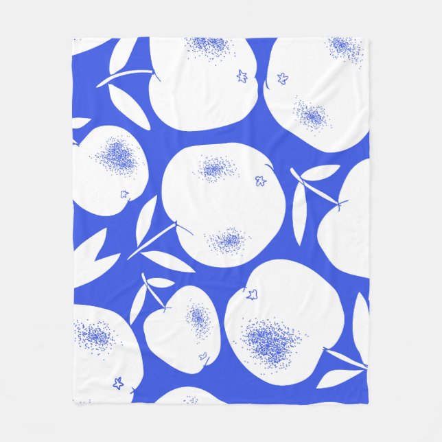 Manta Polar Siluetas de Apple texturizadas: patrón dibujado a  (Anverso)