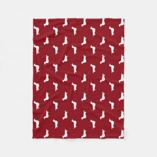 Manta Polar Siluetas de Dachshund de pelo largo   Perros Wiene