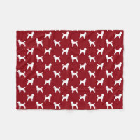 Siluetas de perro Caniche Toy Rojo y Blanco