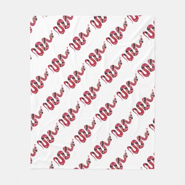 Manta Polar Siluetas negras y rojas (Anverso)