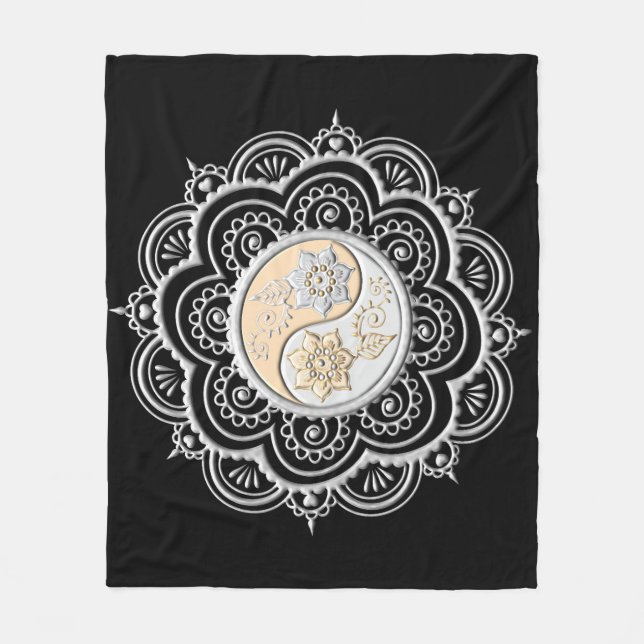 Manta Polar Silver & Gold Mandala (Anverso)