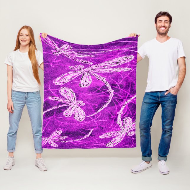 Manta Polar Silvery Dragonflies en el cielo mágico de Magenta (In situ)