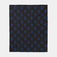 Símbolo ateo: azul sobre negro