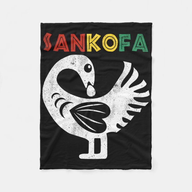 Manta Polar Símbolo de Adinkra Sankofa Junetdecia Ghana (Anverso)