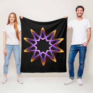 Manta Polar Símbolo de estrella de Naranja púrpura de árbol de