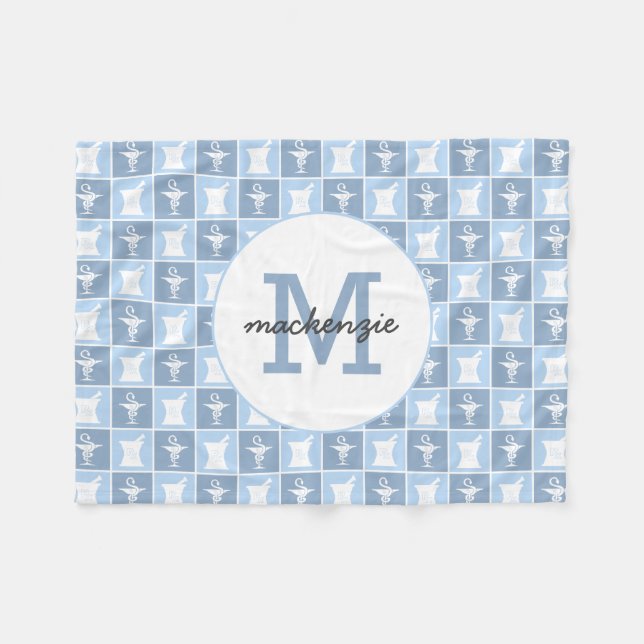 Manta Polar Símbolo de farmacia | Farmacéutico | Personalizado (Frente (Horizontal))