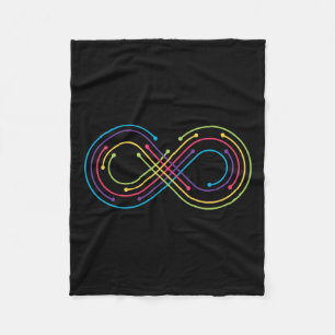 Manta Polar Símbolo de infinito arcoiris orgullo autismo conci