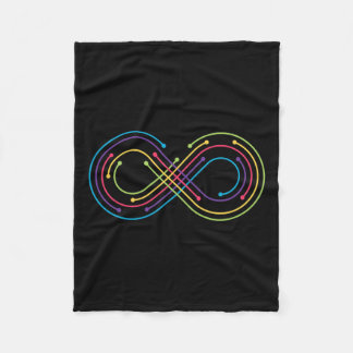 Manta Polar Símbolo de infinito arcoiris orgullo autismo conci