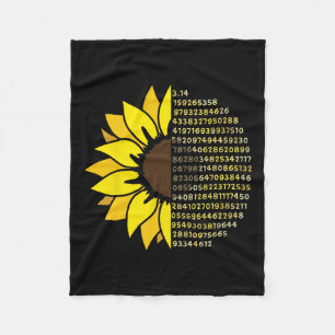 Manta Polar Símbolo de número de número Pi Day Sunflower 3.14