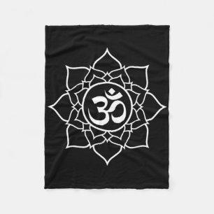 Manta Polar Símbolo de Ohm Om Lotus Yoga Principiantes Meditac