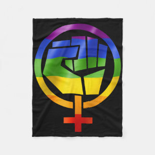 Manta Polar Símbolo feminista Lgbt resiste el orgullo puño arc