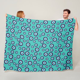 Manta Polar Símbolo griego protector de ojo malvado con estamp