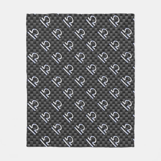 Manta Polar Símbolo libio plateado de zodiaco en la impresión  (Anverso)