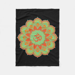 Manta Polar Símbolo Om Ohm Aum Mandala Regalo Espiritual Yoga