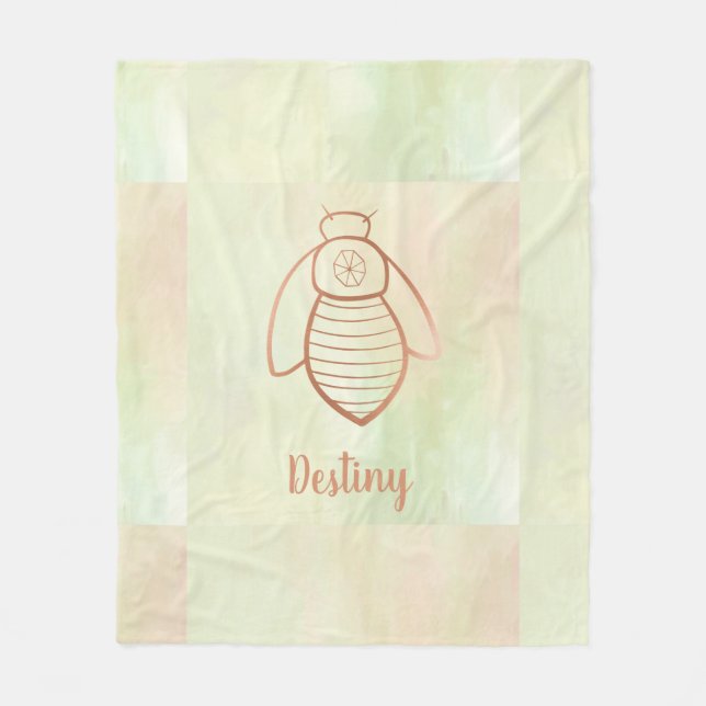 Manta Polar Símbolo Rosa de abeja de oro (Anverso)