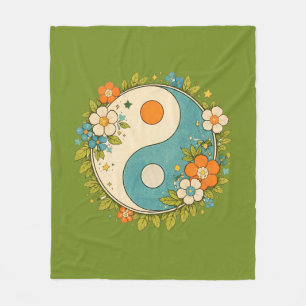Manta Polar Símbolo Vintage Yin Yang