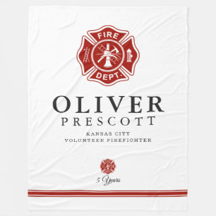 Manta Polar Símbolo voluntario de la cruz maltesa del bombero