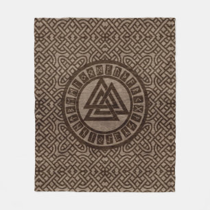 Manta Polar Símbolo y runas de Valknut en modelo céltico en 