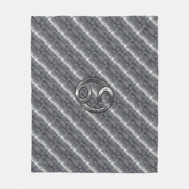 Manta Polar Símbolo zodiaco de cáncer estilo industrial (Anverso)