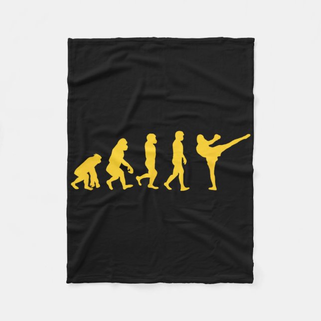 Manta Polar Simio Gorila Evolución Humano Divertido Karate Box (Anverso)