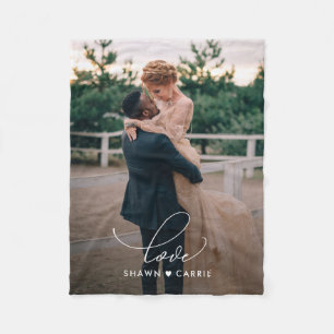 Manta Polar Simple Amor Editable Color Personalizado