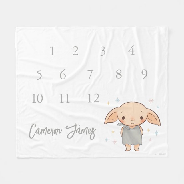 Manta Polar Simple Harry Potter - Cumpleaños de Dobby (Frente (Horizontal))