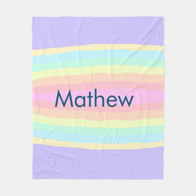 Manta Polar simple letra inicial monograma añada su nombre (Anverso)