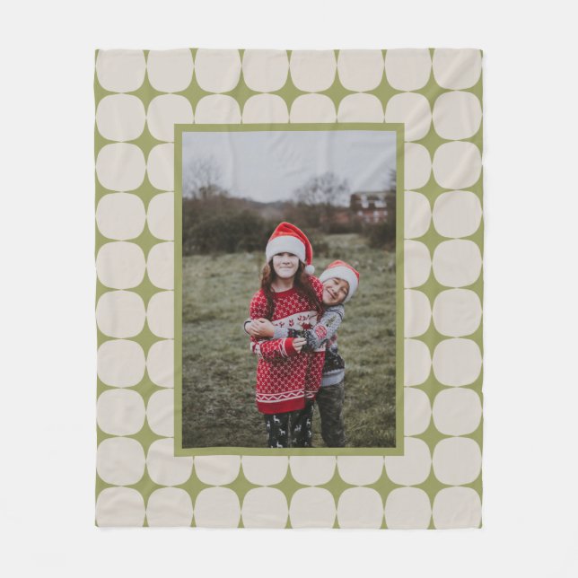 Manta Polar Simple Mid Century Modern Sage Green Photo (Anverso)