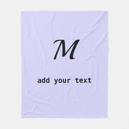 Manta Polar simple mínimo añadir el texto foto monograma