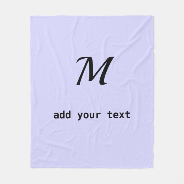 Manta Polar simple mínimo añadir el texto foto monograma (Anverso)