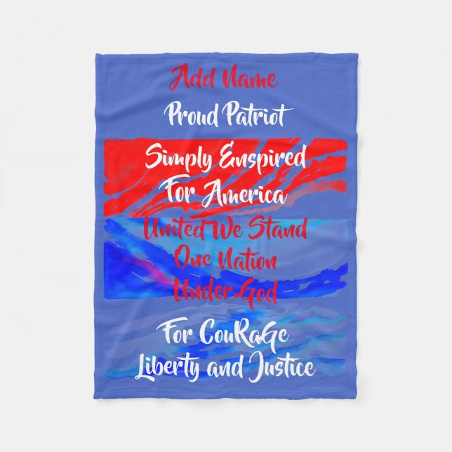 Manta Polar Simplemente Incentivado Para América Una Nación Ba (Anverso)