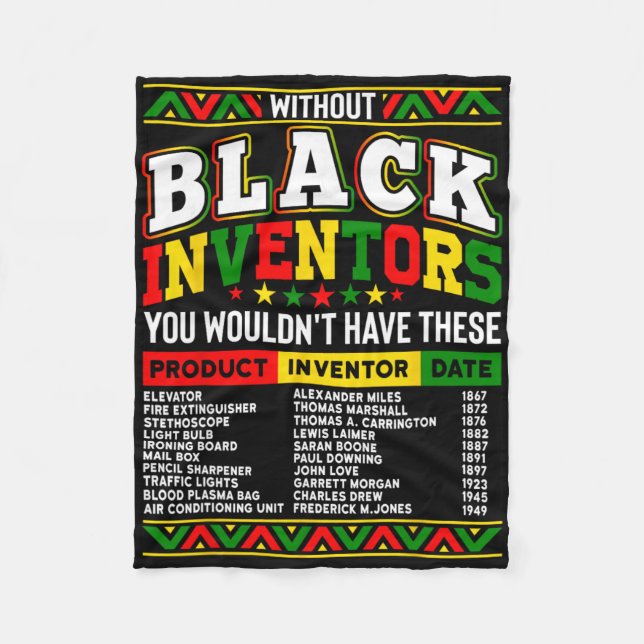 Manta Polar Sin los inventores negros no tendrías eso (Anverso)