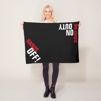 Manta Polar ¡SIN MANOS! Matrícula "Place" de perro de servicio