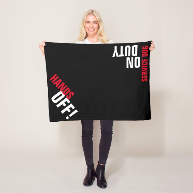 Manta Polar ¡SIN MANOS! Matrícula "Place" de perro de servicio (In situ)