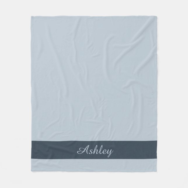 Manta Polar Sin tiempo — Blue Mist Name Fleece Blanket (Anverso)