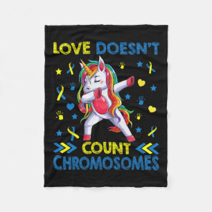 Manta Polar Síndrome de Down Unicornio Amor No Cuenta Cromosom