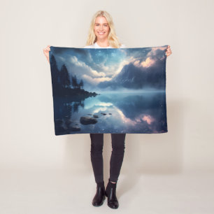 Manta Polar Sinfonía Celestial del Espejo del Lago Starry Twil