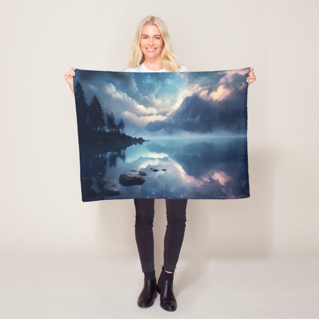 Manta Polar Sinfonía Celestial del Espejo del Lago Starry Twil (In situ)