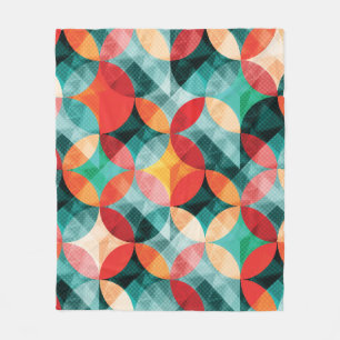 Manta Polar Sinfonía del Círculo: Colorful Abstract Vintage