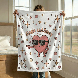 Manta Polar Single and Sassy Funny Soft Fleece Blanket Gift 