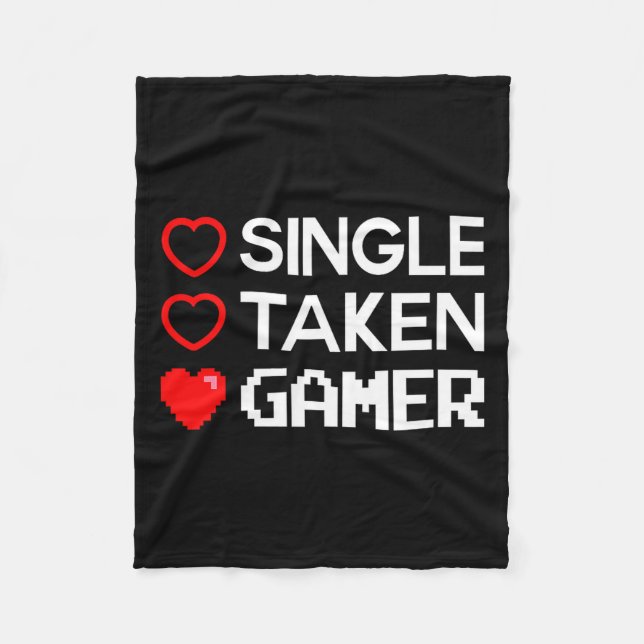 Manta Polar Single Taken Gamer Valentines Day Gaming Heart Fun (Anverso)