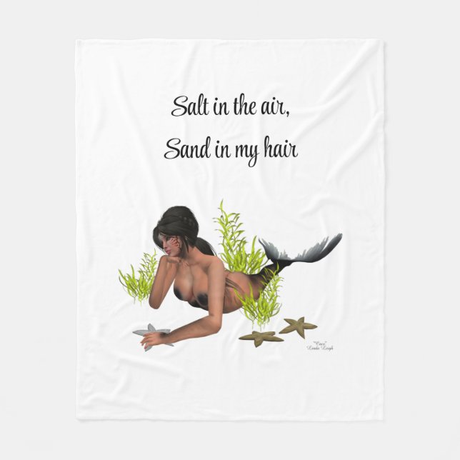 Manta Polar Sirena De Brunette Con Fleece Blanket De Starfish (Anverso)
