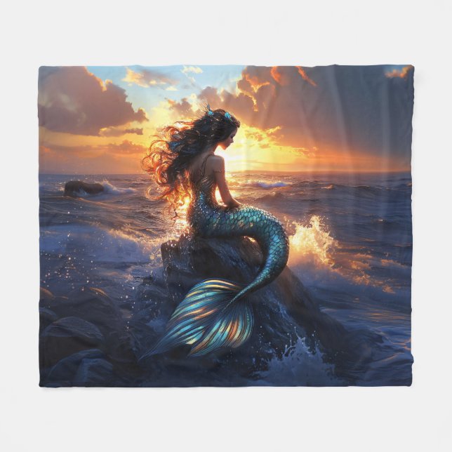 Manta Polar Sirena de sol (Frente (Horizontal))