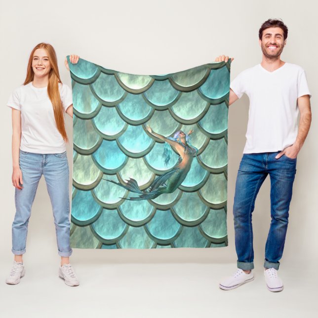 Manta Polar Sirena En Las Escalas De La Cola De La Sirena (In situ)