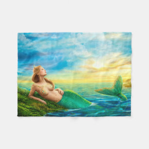 Manta Polar Sirena hermosa de la fantasía de la princesa en l