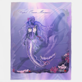 Manta Polar Sirena morada